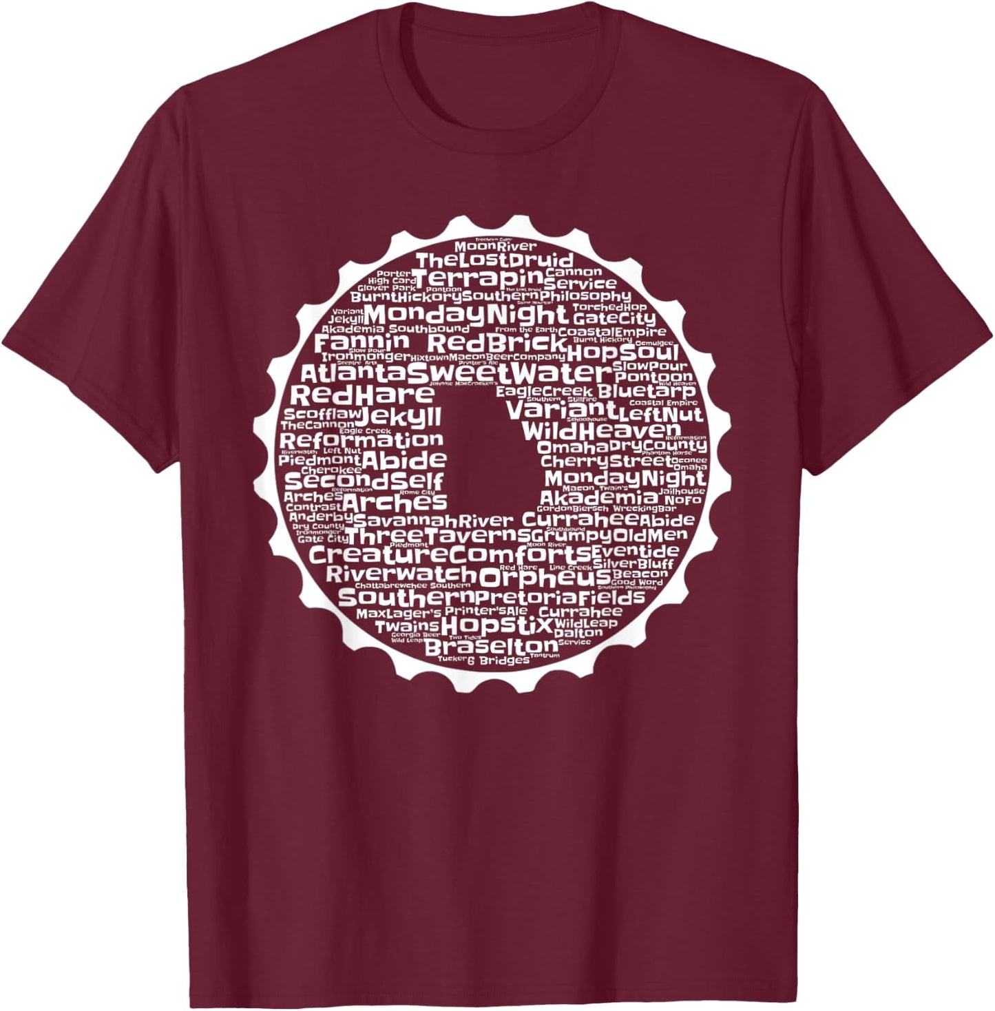 Drink Local Georgia Breweries T-Shirt - T-Shirt | Maroon