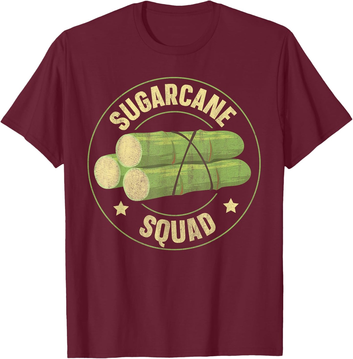 Sugarcane Squad Design for a Sugarcane farmer T-Shirt - T-Shirt | Maroon