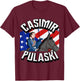 Casimir Pulaski Day Polish Chicago Parade Gift T-Shirt - T-Shirt | Maroon