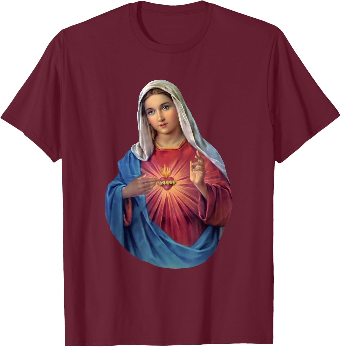 Immaculate Heart of Mary T-Shirt - T-Shirt | Maroon