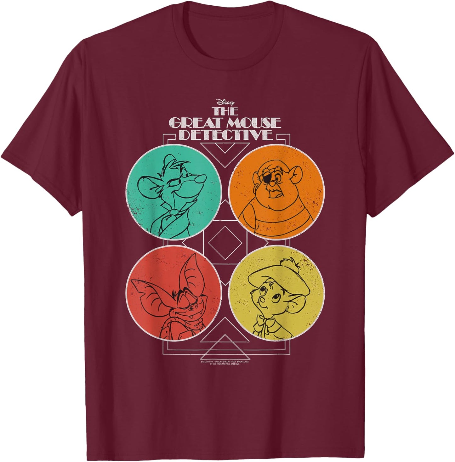 Disney The Great Mouse Detective T-Shirt - T-Shirt | Maroon