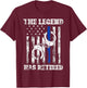 Retired Law Enforcement Officer Thin Blue Line Police T-Shirt - T-Shirt | Maroon
