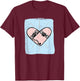 Skateboard Heartbeat Funny Skateboarder Skating Skater T-Shirt - T-Shirt | Maroon