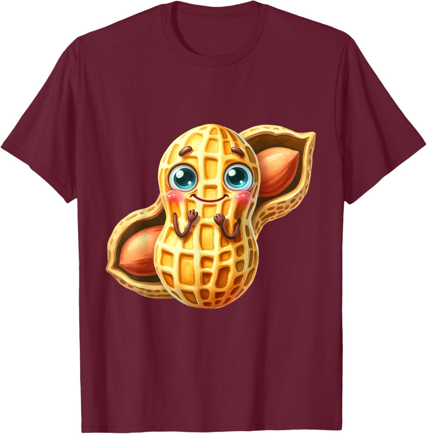 Cute Peanut Kids Peanuts Nuts Child Peanuts T-Shirt - T-Shirt | Maroon