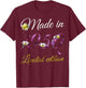 Made in 1950 - 75 Year Old Floral 1950 75th Birthday Gift T-Shirt - T-Shirt | Maroon