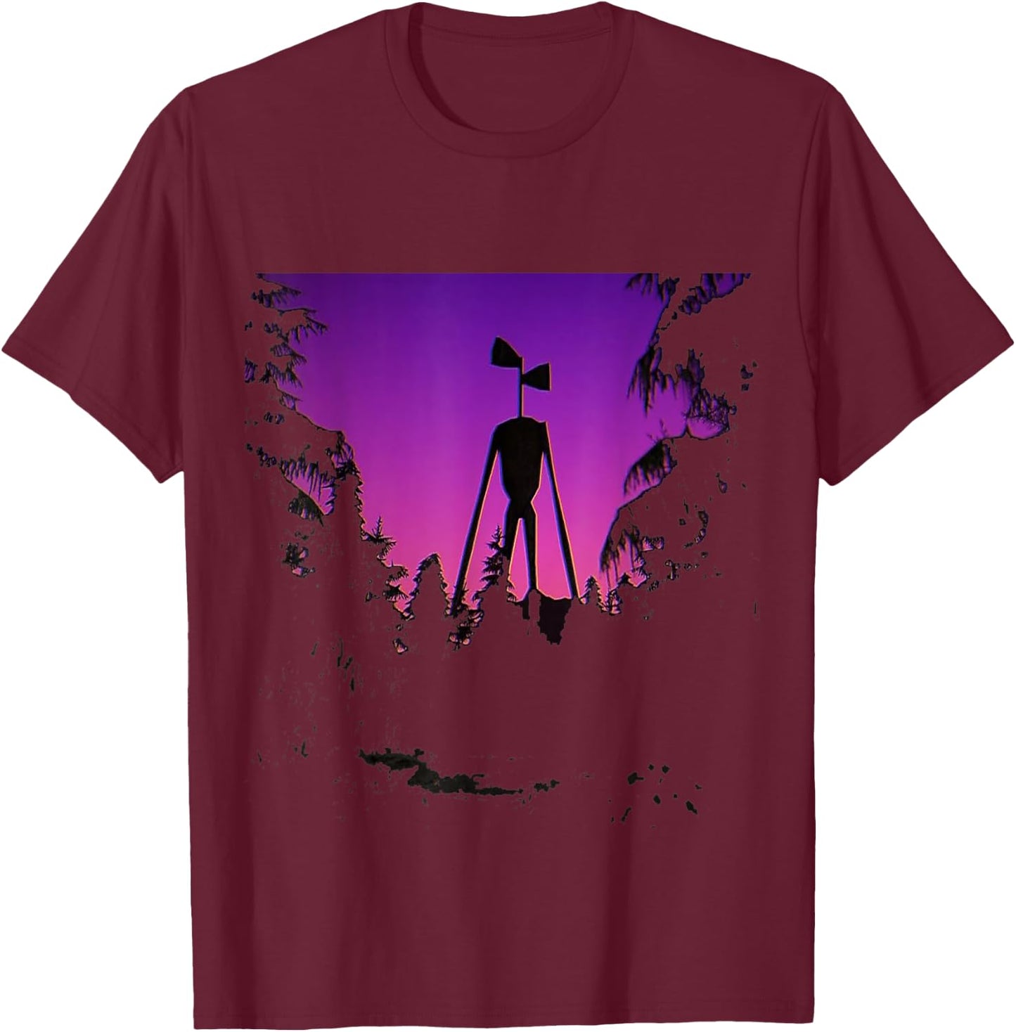 Siren Head T-Shirt - T-Shirt | Maroon