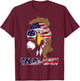 mb35 Mullet Eagle 'Meri-Caw 4th Of July Independence Day Kids Men T-Shirt - T-Shirt | Maroon