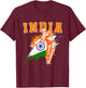 India Cricket Supporters Jersey | Bharath Cricket Fans T-Shirt - T-Shirt | Maroon