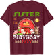 Sister Of The Birthday Boy Farm Animal Bday Party T-Shirt - T-Shirt | Maroon