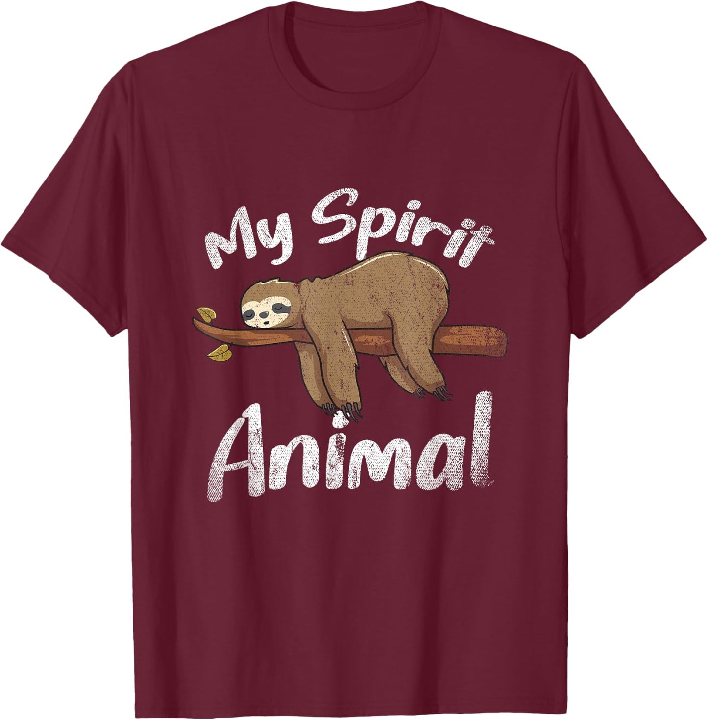 My Spirit Animal Sloth T-Shirt - T-Shirt | Maroon