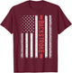 Backstroke American Flag 4th of July Back Crawl Swimmer T-Shirt - T-Shirt | Maroon