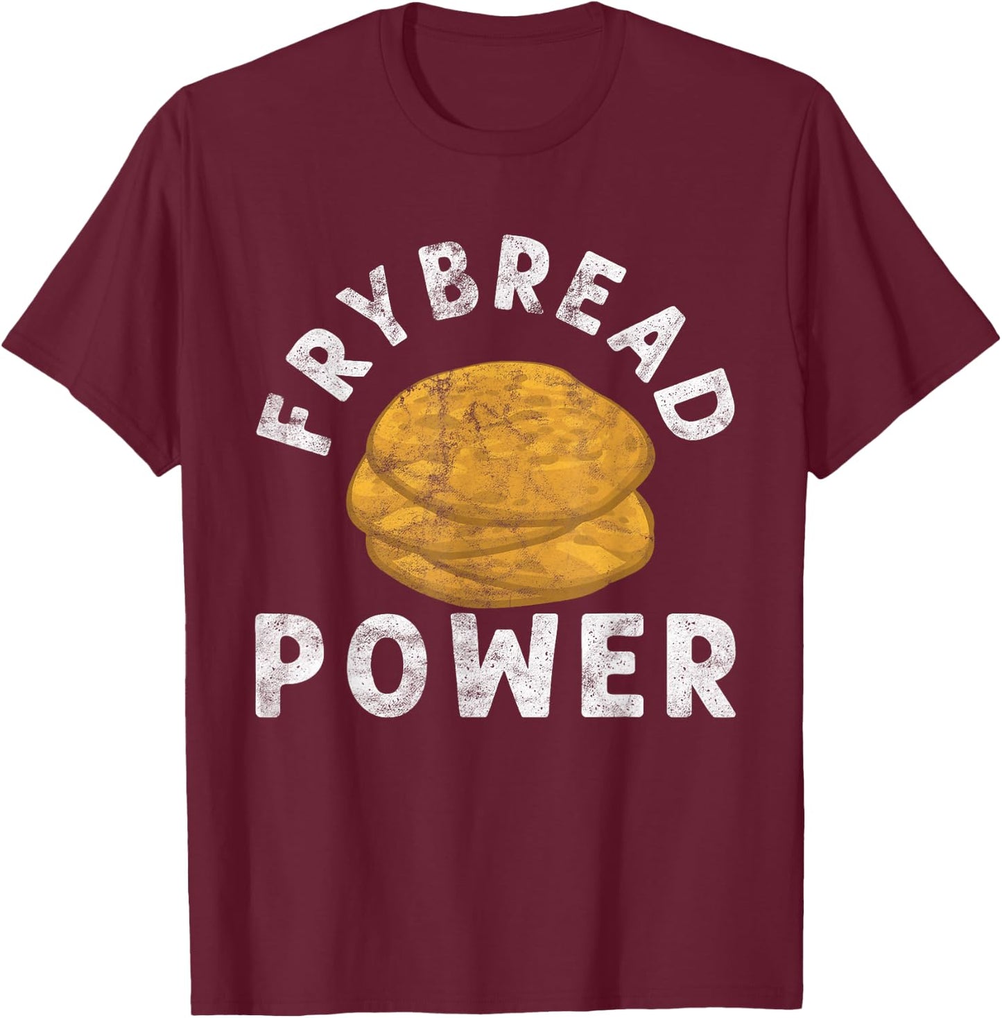 vintage Frybread Power Gift Native American Indian Taco T-Shirt - T-Shirt | Maroon