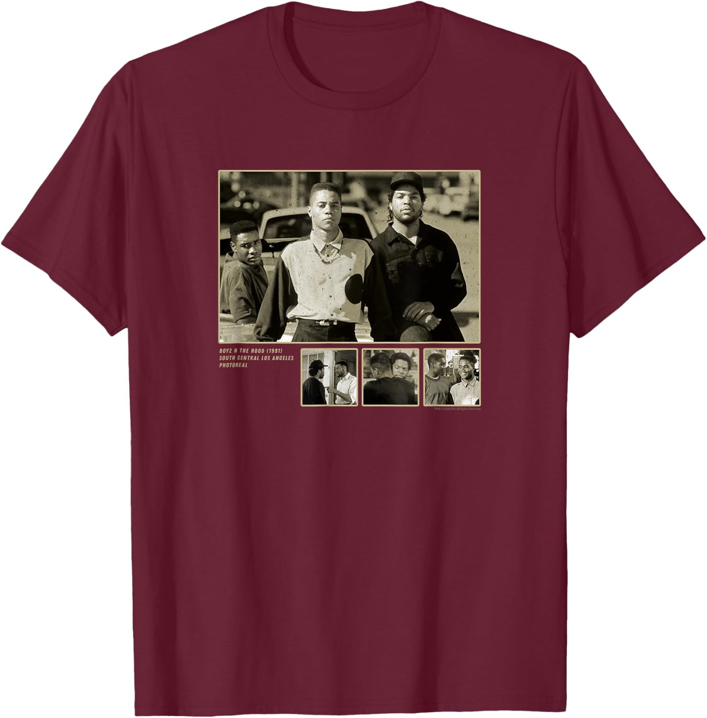Boyz n The Hood Art Gallery T-Shirt - T-Shirt | Maroon