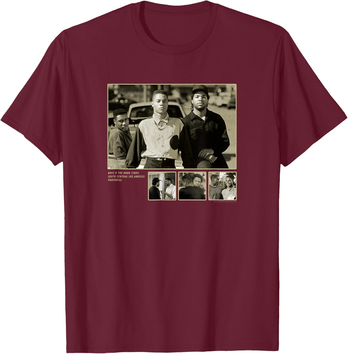 Boyz n The Hood Art Gallery T-Shirt - T-Shirt | Maroon