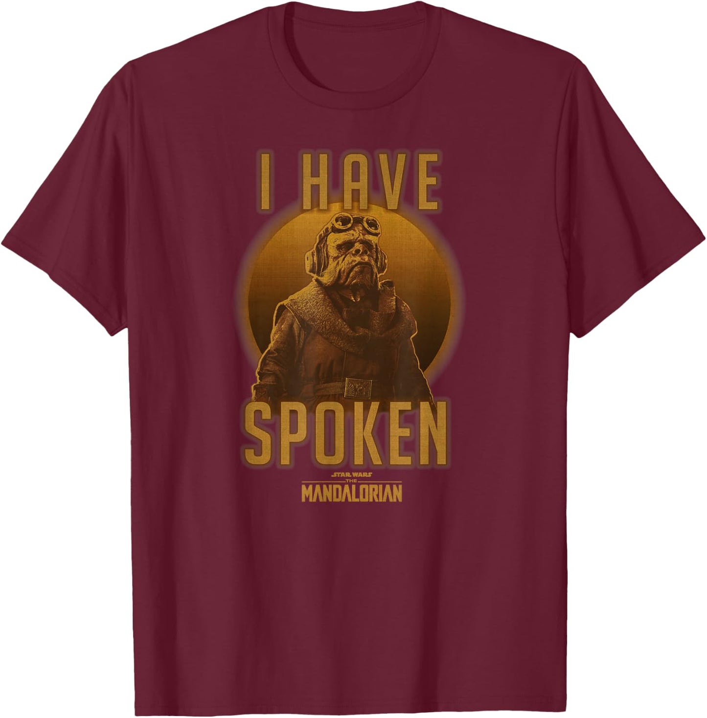 Star Wars The Mandalorian Kuiil I Have Spoken Circle T-Shirt - T-Shirt | Maroon