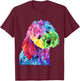 Dog Lover Gifts Colorful Cool Poodle Small T-Shirt - T-Shirt | Maroon