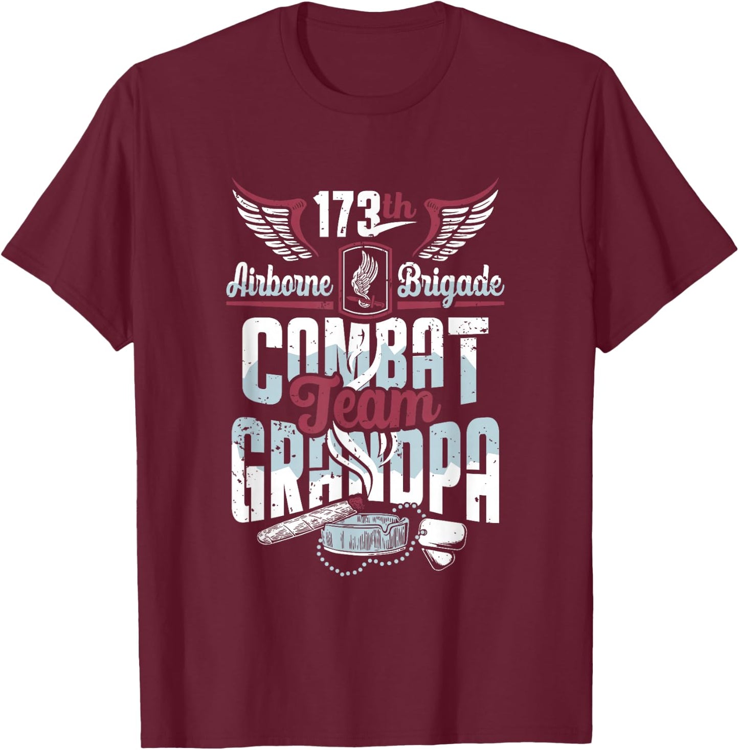 173rd Airborne Brigade Combat Team Grandpa T-Shirt - T-Shirt | Maroon