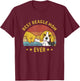 Cute Best Beagle Mom Ever Vintage Puppy Lover Design T-Shirt - T-Shirt | Maroon