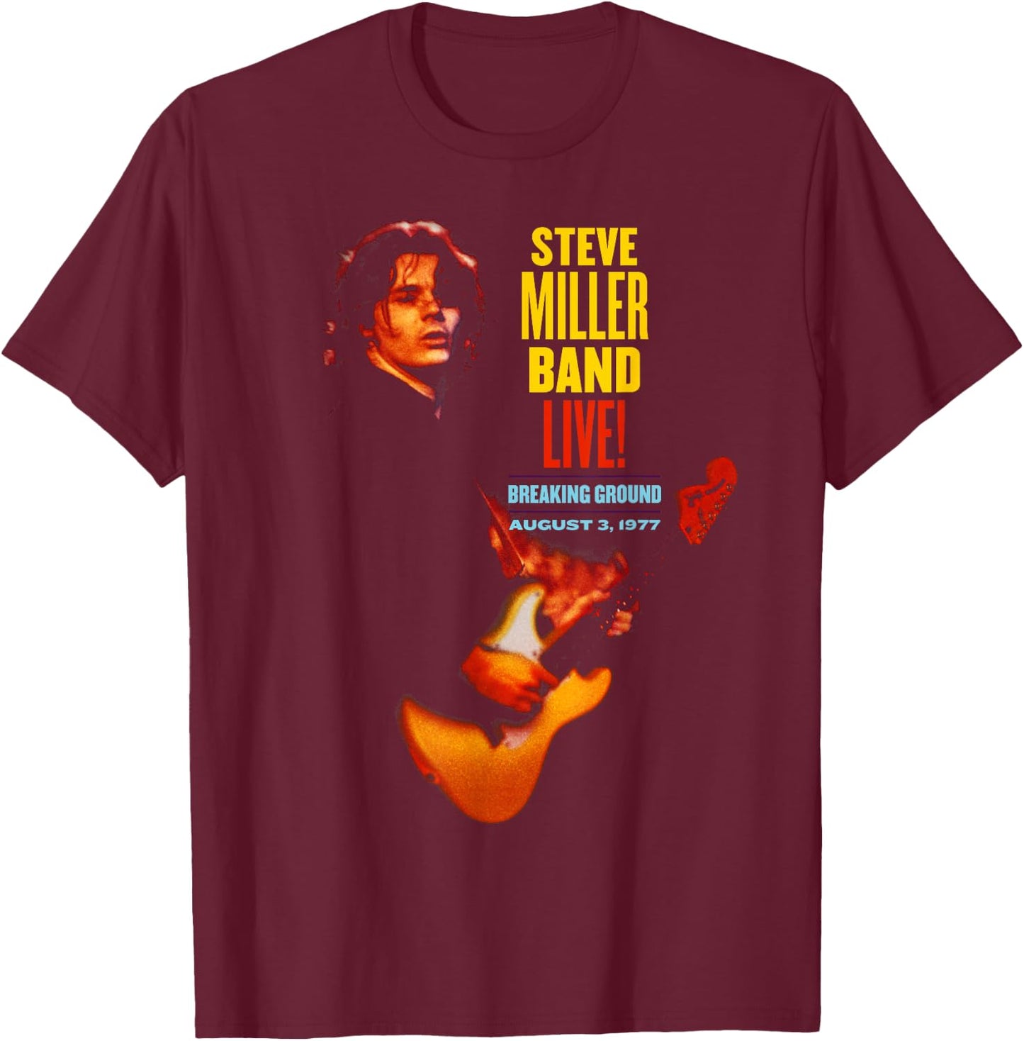 Steve Miller Band - Breaking Ground Live T-Shirt - T-Shirt | Maroon
