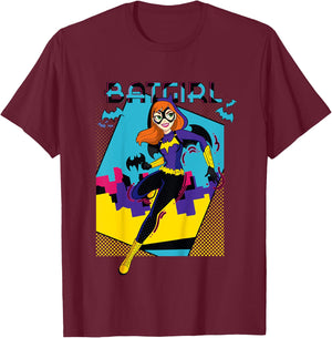 DC Kids Super Hero Girls Batgirl Pop Wow Framed T-Shirt - T-Shirt | Maroon
