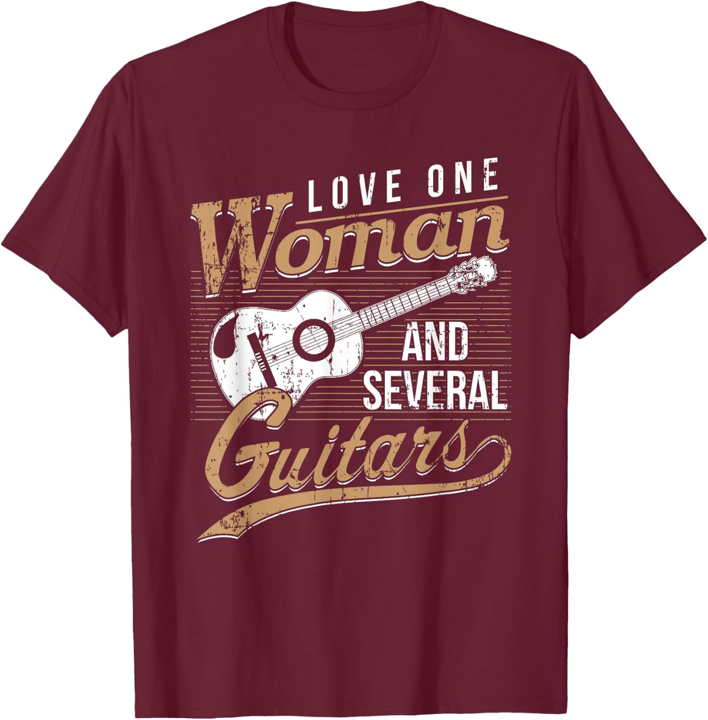 Funny Guitar Lovers Guitarist Musician Band Playing Gifts Small T-Shirt - T-Shirt | Maroon