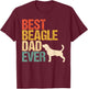Best Beagle Dad Father's Day For Beagle Lover T-Shirt - T-Shirt | Maroon