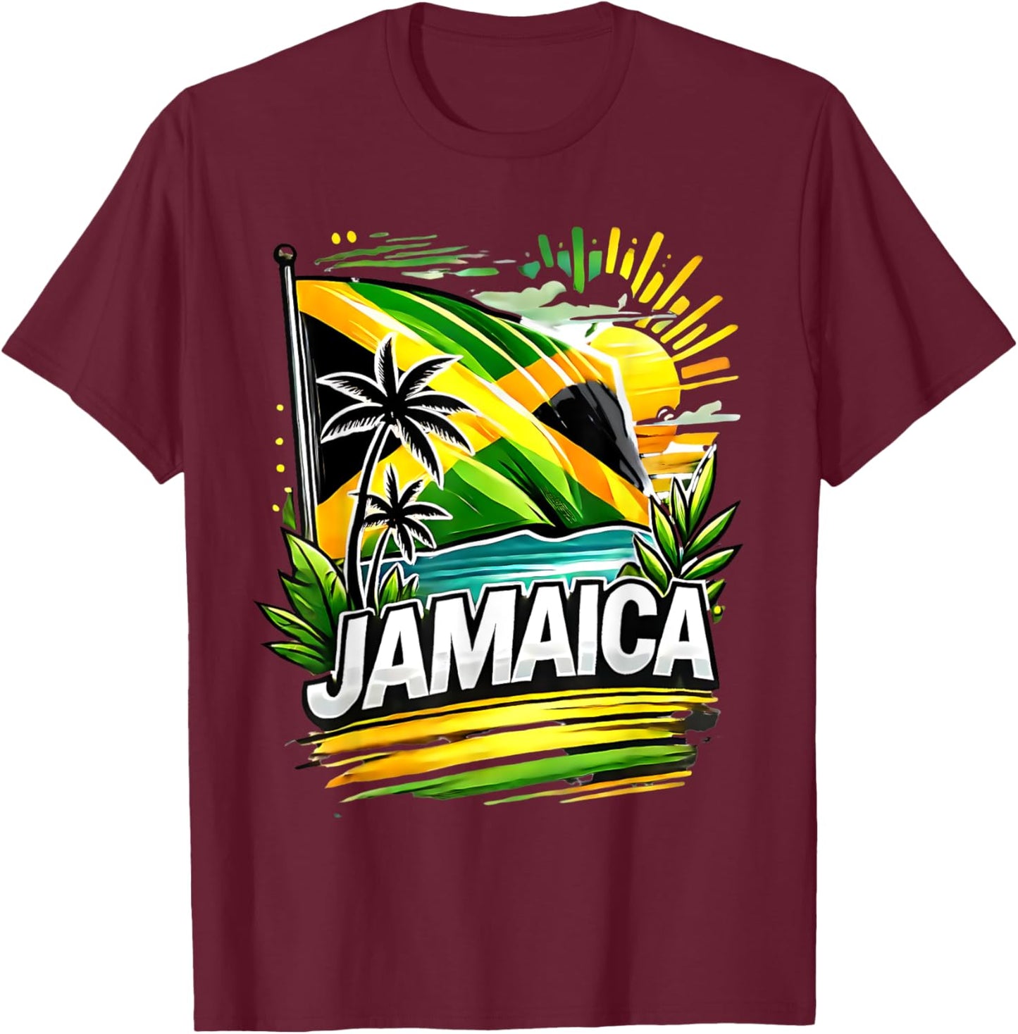 Proud Jamaican Happy Independence Day Jamaica 1962 Men Women T-Shirt - T-Shirt | Maroon