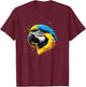Blue Yellow Macaw Face Watercolor Macaw T-Shirt - T-Shirt | Maroon