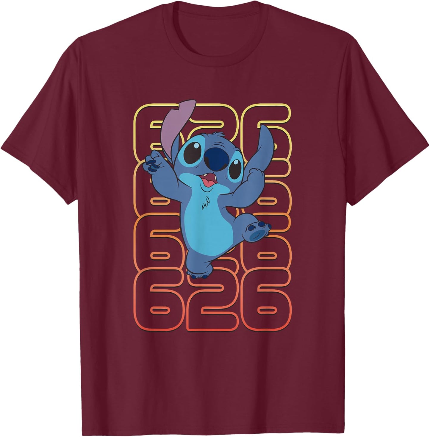 Disney Lilo and Stitch Experiment 626 T-Shirt - T-Shirt | Maroon