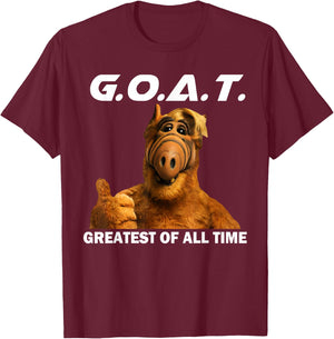 GOAT Greatest of All Time Funny Meme T-Shirt - T-Shirt | Maroon