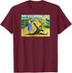 Land of Oz Dorothy Oz Scarecrow Vintage Wizard of OZ Poster T-Shirt - T-Shirt | Maroon