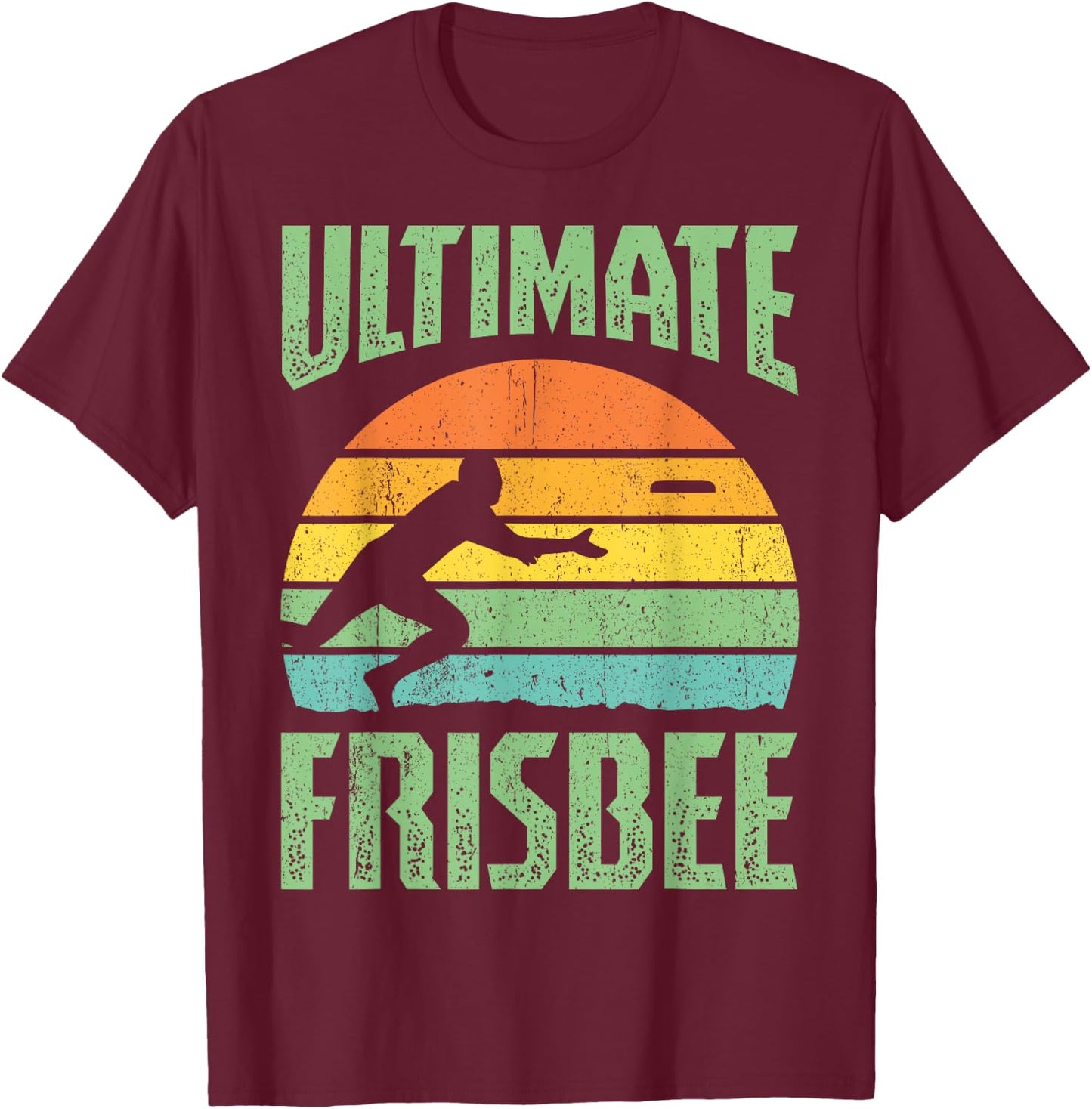 Frisbee Design Ultimate Frisbee T-Shirt - T-Shirt | Maroon