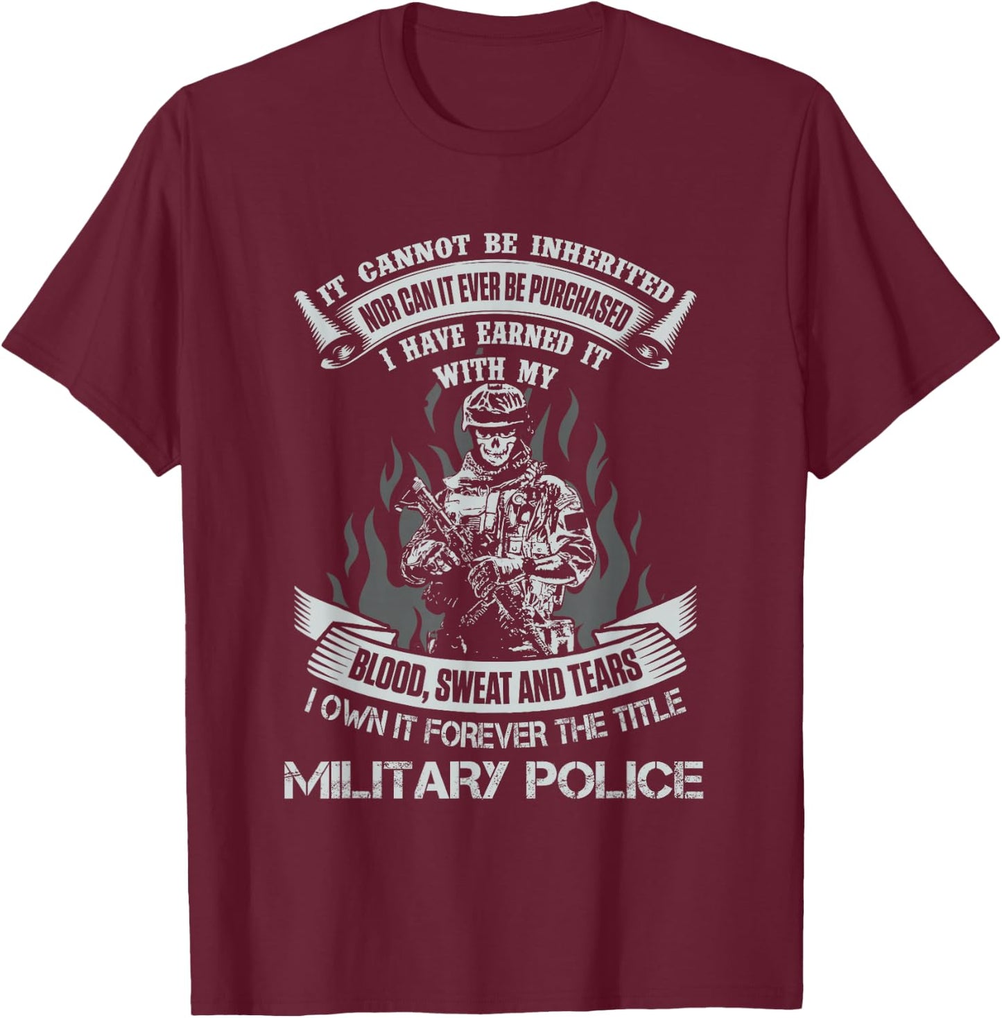 Own Forever The Title Military Police US Army Veteran MP T-Shirt - T-Shirt | Maroon