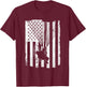 Paramotor Powered Paraglider USA American Flag T-Shirt - T-Shirt | Maroon