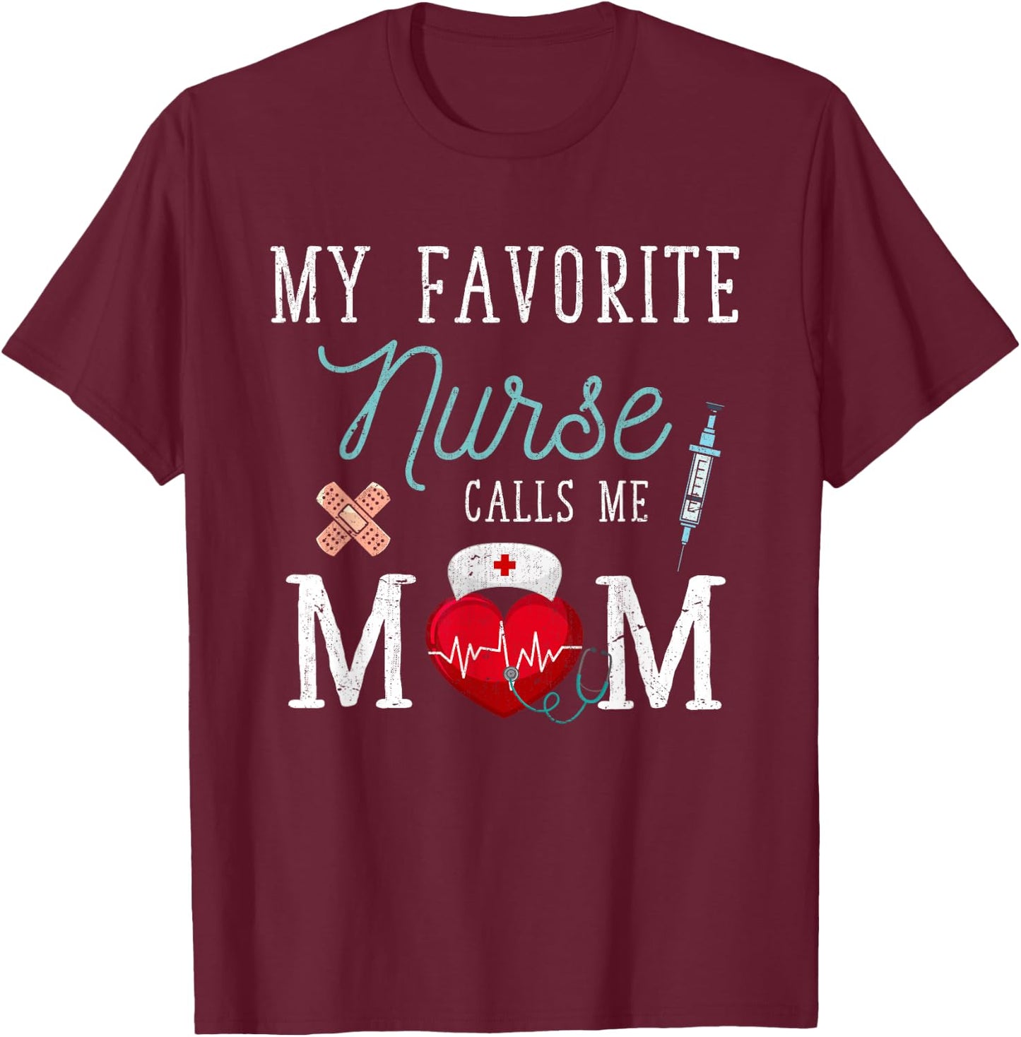 Meine Lieblings Pflegerin nennt mich Mama Krankenschwester [German Language] T-Shirt - T-Shirt | Maroon