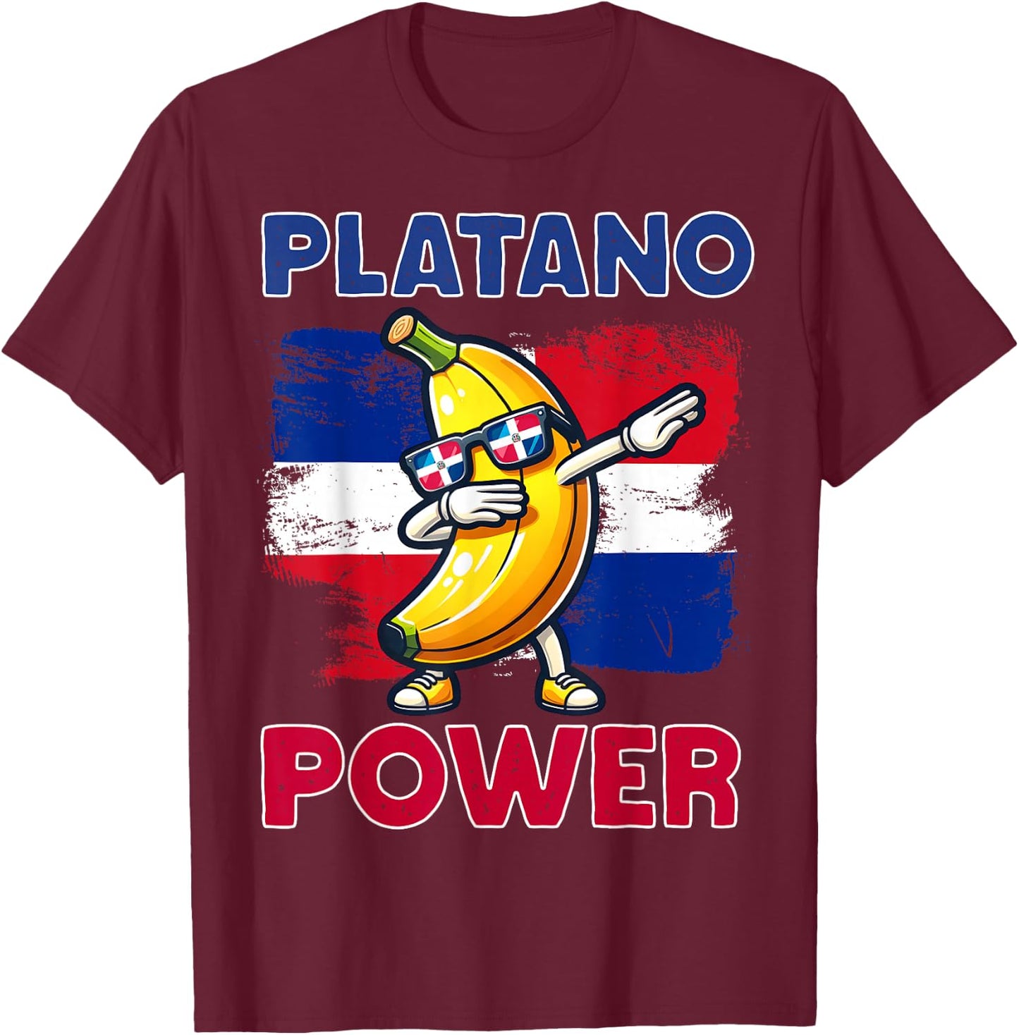 Dominican Republic Platano Power Flag for kids toddler T-Shirt - T-Shirt | Maroon