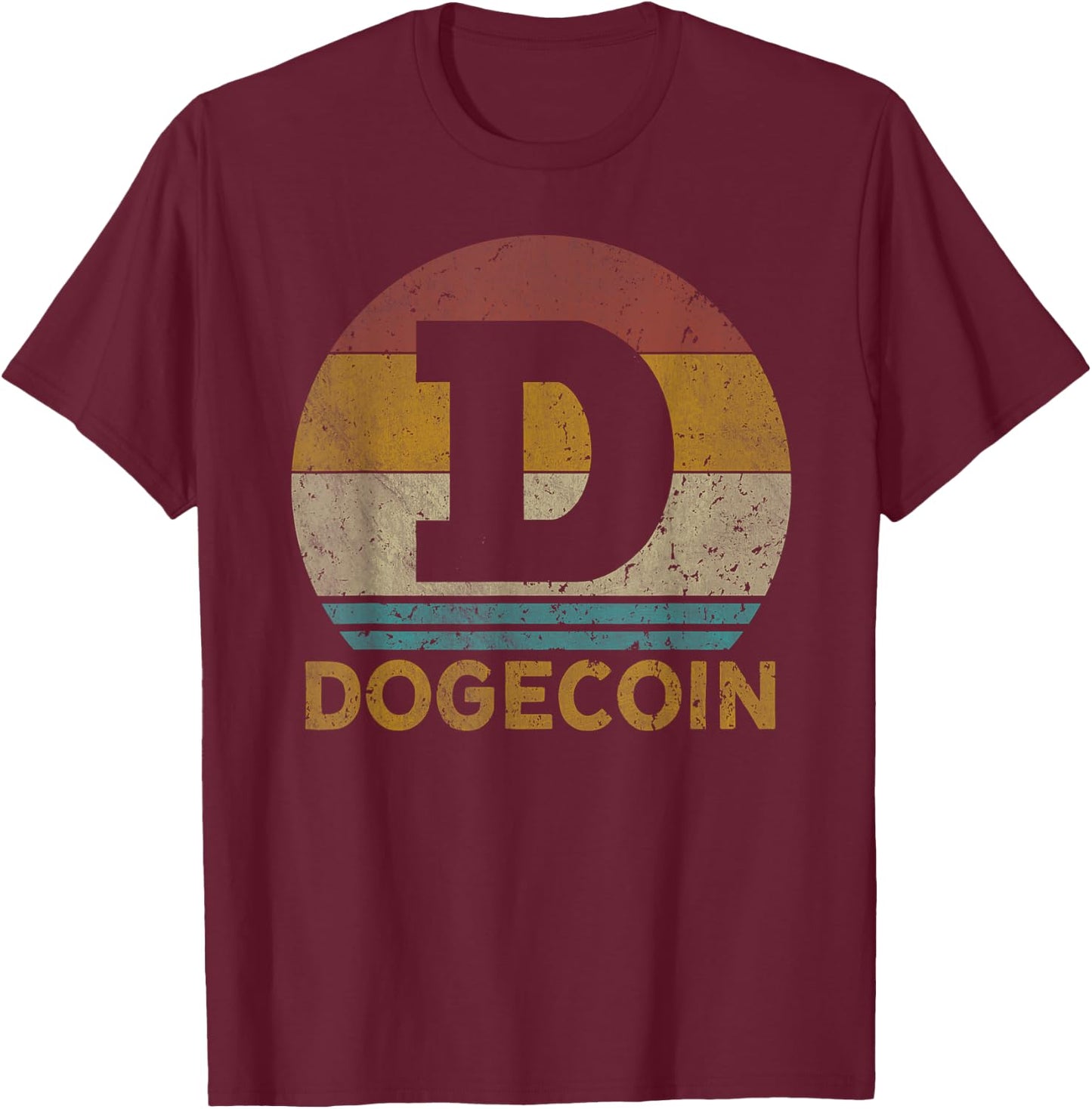 Vintage Dogecoin Miner DogeCoin T-Shirt - T-Shirt | Maroon