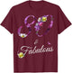 80 & Fabulous 80 Year Old Floral 1945 80th Birthday Gift T-Shirt - T-Shirt | Maroon