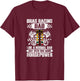 Drag Racing Dad With Way More Horsepower Car Mechanic Dad T-Shirt - T-Shirt | Maroon