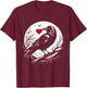 Goth Raven Heart - Dark Love - Gothic Valentines Day T-Shirt - T-Shirt | Maroon