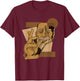 Man Licking Fingers Lick Food Delicious Cartoon T-Shirt - T-Shirt | Maroon