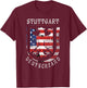 Deutschland Eagle US Flag German Military Base Stuttgart T-Shirt - T-Shirt | Maroon