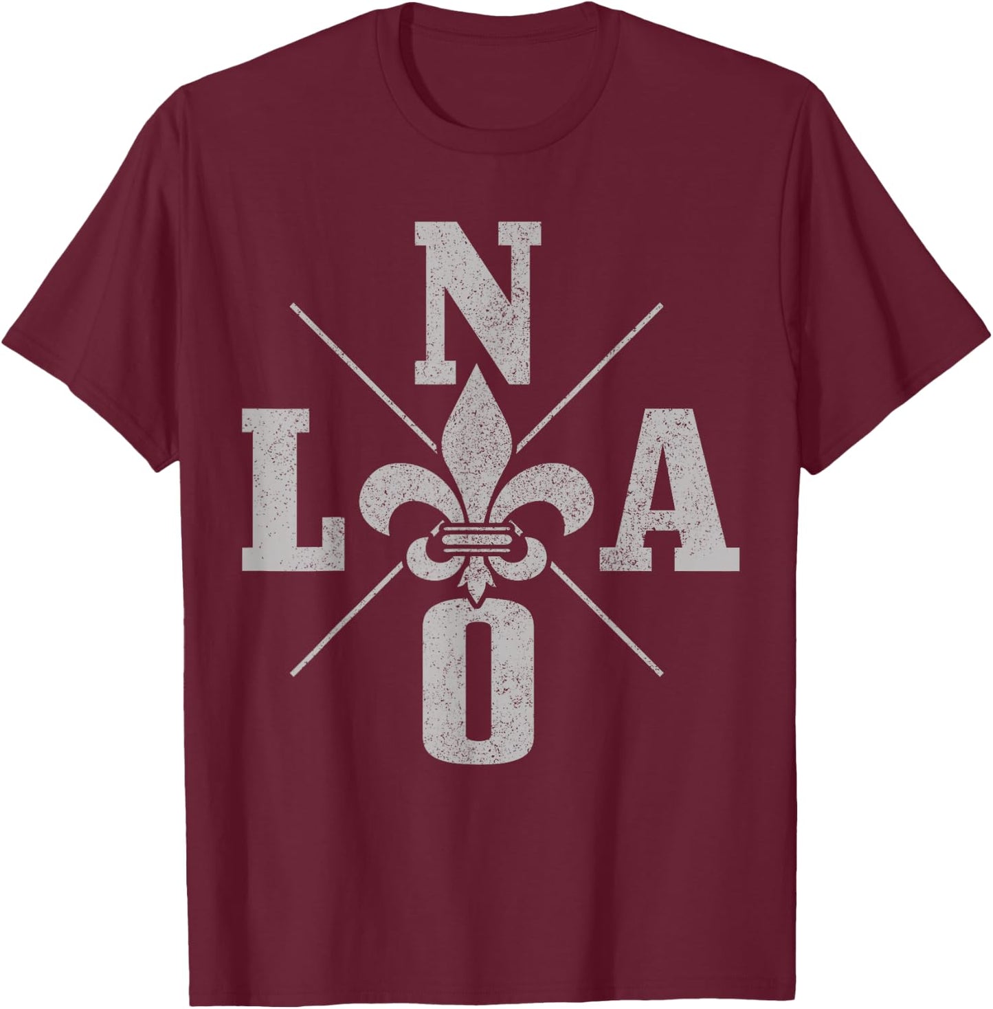NOLA New Orleands Vintage Pride T-Shirt - T-Shirt | Maroon