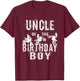 Uncle Of The Birthday Boy Dirt Bike B-day Party T-Shirt - T-Shirt | Maroon