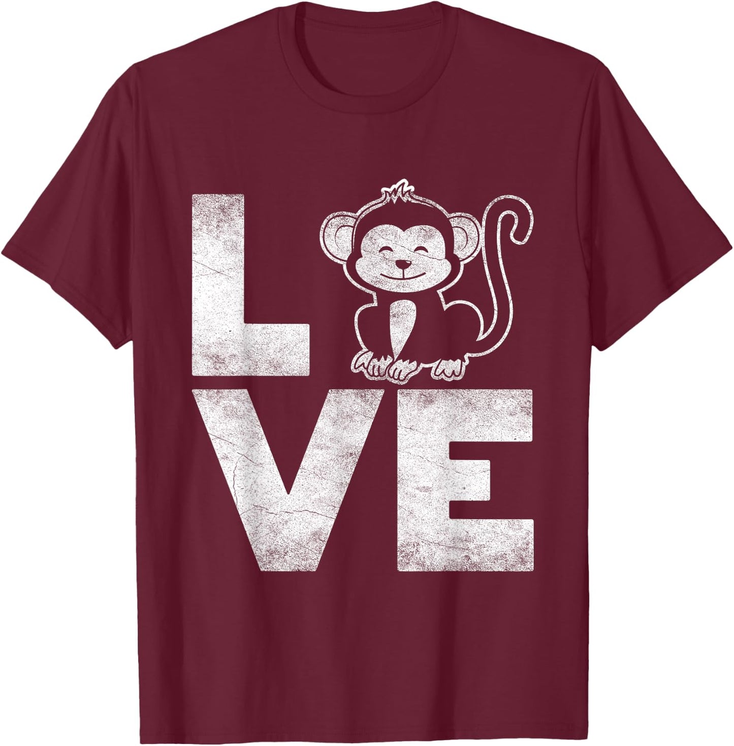 Love Monkey T-Shirt - T-Shirt | Maroon