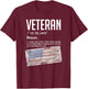 Veteran Definition Blank Check Patriotic T-Shirt - T-Shirt | Maroon
