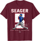 Player Number 2023 World Champion Corey Seager Texas MLBPA T-Shirt - T-Shirt | Maroon