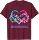 BRCA Awareness heart Gifts T-Shirt - T-Shirt | Maroon