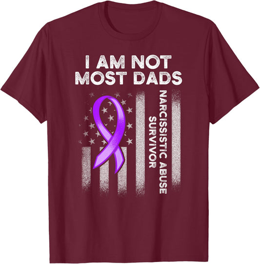 World Narcissistic Abuse Awareness Most Dads Survivor T-Shirt - T-Shirt | Maroon