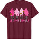 Let’s Go Ghouls Groovy Trick Or Treat Ghosts Halloween T-Shirt - T-Shirt | Maroon